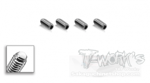 T-Works TE-261-A M4x8mm Grub Screw with Plastic Insert Active Down Stop