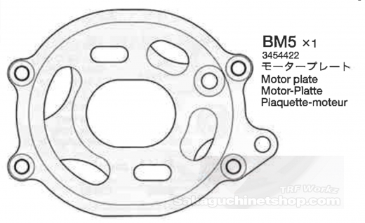 Tamiya 13454422 TRF501X Motorplatte