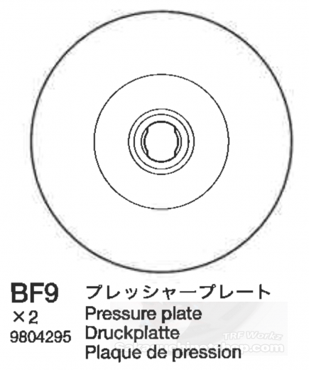 Tamiya 19804295 TRF501/511/201 Slipperscheiben Druckplatten (2 St.)