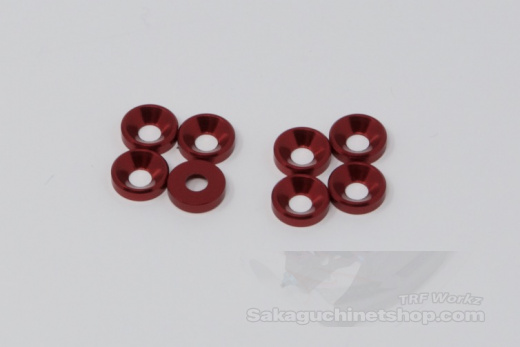 Square SGE-15R 3mm Alu-Senkkopfspacer Rot