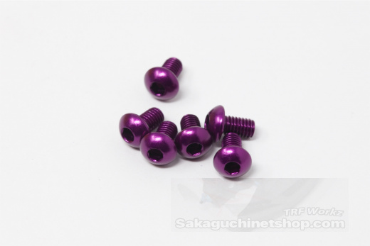 Square NAX-305P Aluschrauben Purple Linsenkopf ISO7380 6 St. M3x5mm