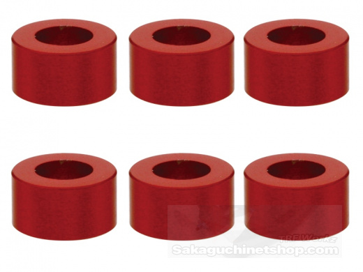 Square SGX-930R Aluspacer 3x5.5 x 3.0mm Rot