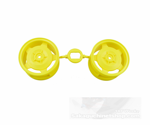 Tamiya 310440340 Offroad Star Wheels Front Fluorescent Yellow (12mm Hex)