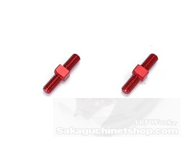 Square SGX-3015R Alu Rechts/Links Gewindestangen M3x15mm (2) Rot