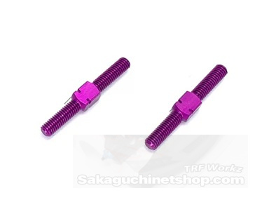 Square SGX-3025P Alu Rechts/Links Gewindestangen M3x25mm (2) Purple