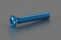 Square Aluscrew Blue Button-Head M3x18mm