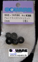 Square SGE-04FBK Aluminum Wheelnuts Black (5Pcs)