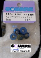 Square SGE-04FBY Aluminum Wheelnuts Yokomo Blue (5Pcs)