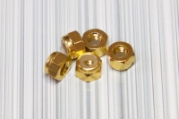 Square SGE-03G Aluminum M3 Nuts Gold (5 Pcs)
