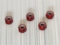 Square SGE-04R Aluminum M4 Nuts Red (5 Pcs)