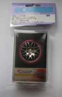 Square Alumnium Radio Wheel BBS-Styling Silver/Red (Inch Up)