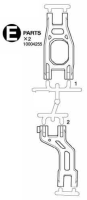 Tamiya 10004255 DT-03/02/DF-03 E-Parts Upper Suspension Arms