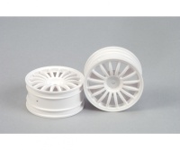 Tamiya 300440087 16-Spoke Wheels White 26mm (+2mm Offset)