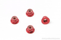 Square SGX-04FR Aluminum Wheelnuts Red (4 Pcs.)