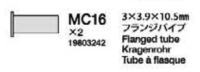 Tamiya 19803242 TT-02 SRX 3 x 3.9 x 10.5mm Flanged Tube (2 pcs.)