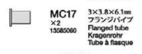 Tamiya 13585060 3 x 3.8 x 6.1mm Flanged Tube (2 pcs)