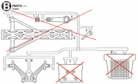 Tamiya 51408.5-6 TRF201 B-Teile (Spoilerhalter)