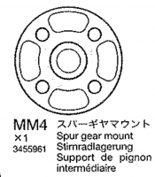 Tamiya 13455961 TB Evolution V Spur Gear Mount