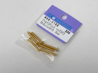 Square Steelscrew Gold M3 Button-Head 3x18mm (6 pcs.)