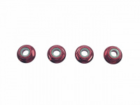 Square SGX-04UFR Aluminum Wheelnuts Red (Low Height) (4Pcs)