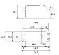 Futaba Digital EP Low-Profile Servo S-C400 (8kgcm, 0.08s, S.Bus2, SR/UR)