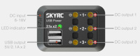 SkyRC SK600114-03 6-18V Verteilerdose + USB (XT60 Anschluss)