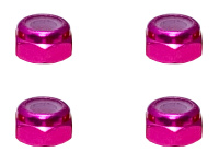 Square SGX-03UPK Aluminum M3 Nuts Pink (4 Pcs)