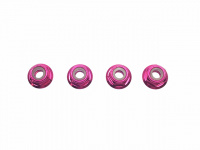 Square SGX-04UFPK Aluminum Wheelnuts Red (Low Height) (4Pcs) Pink