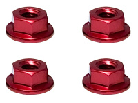 Square SGX-04SS Alu Wheelnuts Red (Sawteeth)