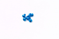 Square NAX-305TB Aluscrews Tamiya Blue Button-Head 6 pcs. M3x5mm