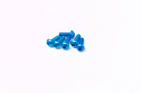 Square NAX-308TB Aluscrews Tamiya Blue Button-Head 6 pcs. M3x8mm