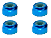 Square SGX-04TB Aluminum M4 Nuts Light Blue (4 Pcs)