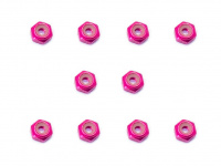 Square SGX-102UPK Aluminum M2 Nuts Pink (10 Pcs) Low Height