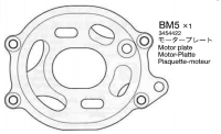 Tamiya 13454422 TRF501X Motorplatte