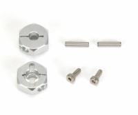 Carson 500530803 Alu Wheel Hubs (Clamp Type) 6mm (Silver)