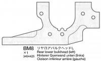 Tamiya 13454425 TRF501X Hinterer Bulkhead Unten Link (BM8)