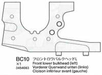 Tamiya 13454663 TRF511 Bulkhead Vorne Unten Links (BC10)