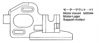 Tamiya 15405044 TA-05 Alu Motor Mount (Grey)