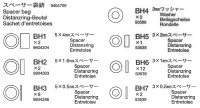 Tamiya 19404709 TRF501X Spacer Bag (BH1 - BH7)