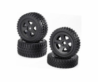 Carson 500900027 1:10 Reifen/Felgen Set Buggy (DT-03) - Schwarz