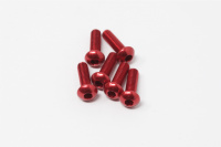 Square NAX-310R Aluscrews Red Button-Head 6 pcs. M3x10mm